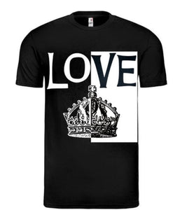 B&W King Love Short Sleeve T-Shirt